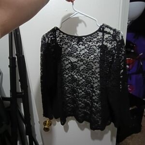 Elegant Black Lace Top